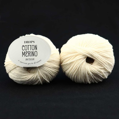Drops Cotton Merino 01 smetanová