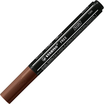 Stabilo Free Acrylic T300 kulatý hrot 2-3 mm hnědý 452884