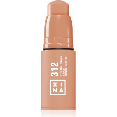 3INA The No-Rules Stick multifunkčná ceruzka na oči pery a tvár Highlighter 312 Translucent rose gold 5 g