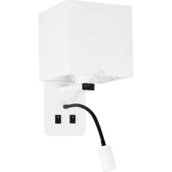 Image 1 of Candellux LED Аплик MAGNUM 1xE27/40W/230V + LED/3W бял (CA0490)