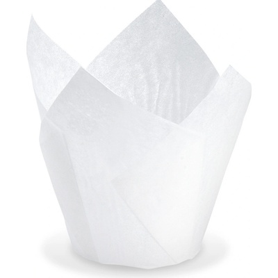 Wimex Cukrářský košíček Tulip bílý Ø 5x8,5 cm 16x16 cm 100ks