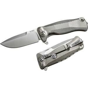 lionSTEEL sr11 g / Удобно джобно ножче с твърда титаниева рамка и здрава титаниева дръжка - сиво (lion0168)