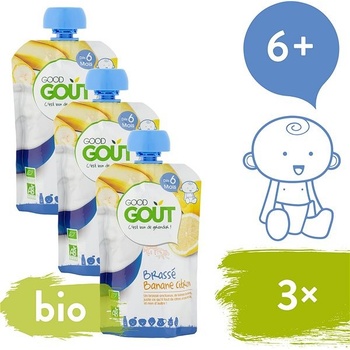 Good Gout Bio Banánový jogurt s citrónom 3 x 90 g