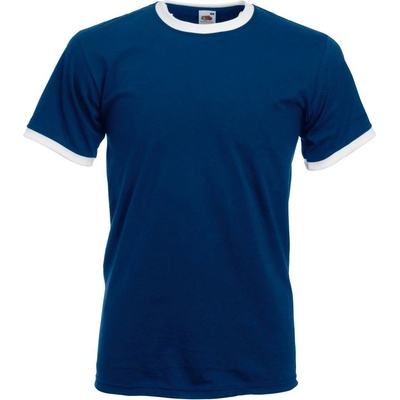 Fruit of the Loom tričko Ringer T racerback Navy/ bílá