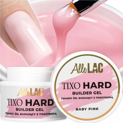 AlleLac Hard Builder stavební gel na prodlužování nehtů baby pink 45 g