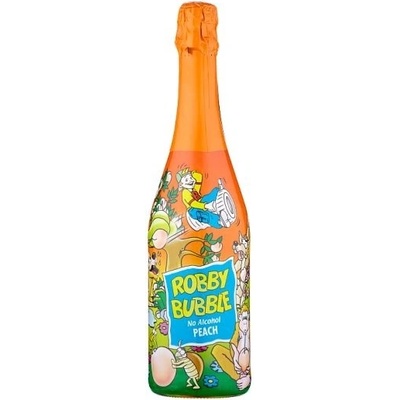 Robby Bubble Peach sýtený nealkoholický nápoj ochutený 0,75 l