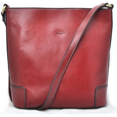 Katana kožená crossbody kabelka 82596-08 červená