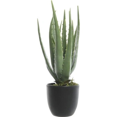 Umělá aloe vera, v květináči, zelená, výška 35 cm