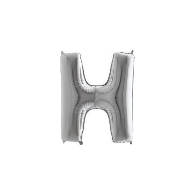 GRABO fóliový balónek PÍSMENO STŘÍBRNÉ H 102cm,40" nafukovací