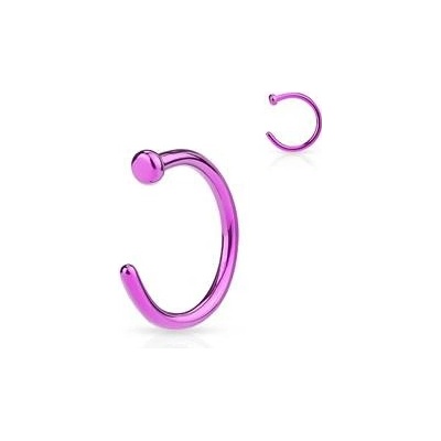 Šperky4U piercing do nosu kruh N01120-1010A fialový