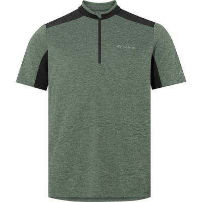 Vaude Мъжка фланелка с къс ръкав за колоездене Vaude Tamaro Half Zip Shirt IV Cycling jersey - Black / Agave - размер XL (056-3633-0514)
