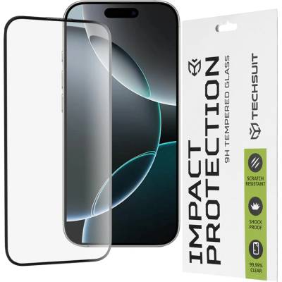 Techsuit Протектор за iPhone 16 Pro - 111D Full Cover / Full Glue Glass - черен