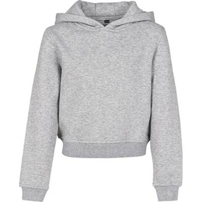 Build Your Brand Dievčenská mikina s kapucňou BY113 Heather Grey