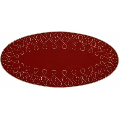 Sander Oválne prestieranie Curly burgundy 28x58cm