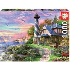 Educa Фар край скалистият залив - пъзел 1000 части (edu17740)