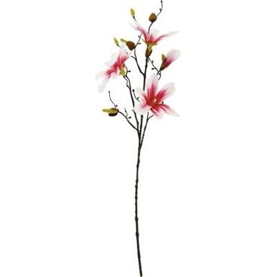 Umelá vetva magnólie 75 cm ružová