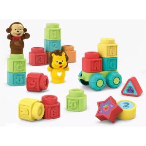 Man Yuk Toys Комплект меки бебешки конструкторни кубчета, 31 части (6135)