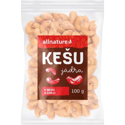 Allnature Kešu v mede a chilli 100 g