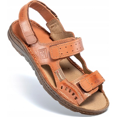 Pánské kožené sandály na suchý zip – Zboží Dáma