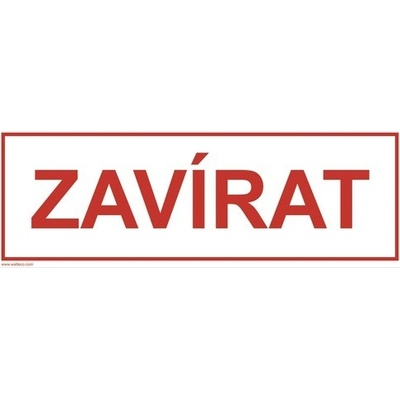 Samolepka "Zavírat" 290x100 mm