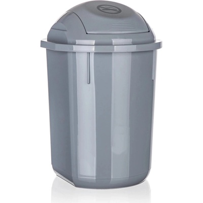 Brilanz Okrúhly výklopný odpadkový kôš 22 l – sivý plast