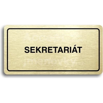 ACCEPT Piktogram SEKRETARIÁT - zlatá tabulka - černý tisk