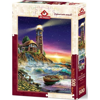 Art Puzzle Пъзел Art Puzzle от 500 части - Залез край фара, Адриан Честърман (4210)