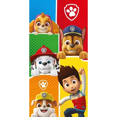 Jerry Fabrics - Dětská plážová bavlněná osuška Tlapková patrola / Paw Patrol / 70 x 140 cm