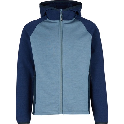 Stoic Детски вълнен пуловер Stoic Kid's MerinoFleece335 KuolpaSt. Zip Hoody Fleece jumper - Ocean Blue / Multi - размер 164 (EU) (704-4388-0616)