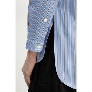 Patou Памучна риза Patou дамска в синьо със свободна кройка с класическа яка BL0390190 (BL0390190)