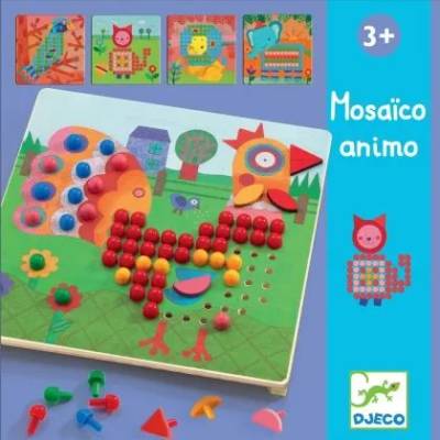 DJECO - Kреативна играчка - Mозайка - Животни (DJ08137)