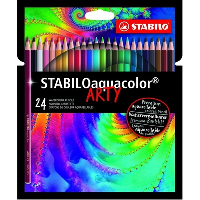 Pastelky STABILO aquacolor, sada 24 ks v kartonovém pouzdru"ARTY"