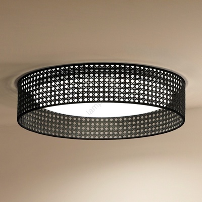 Duolla - LED Плафониера ROLLER RATTAN LED/24W/230V Ø 45 см черен (DU604208)