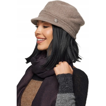 Fashionweek Dámská čepice zimní klobouček vlněný klobouk KARR306 Capuccino versal