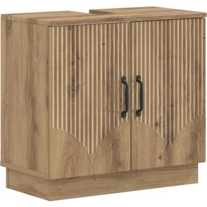 vidaXL Шкаф за мивка в баня HOORN Дъб артизан 59, 5 x 31, 5 x 56 см (897234)