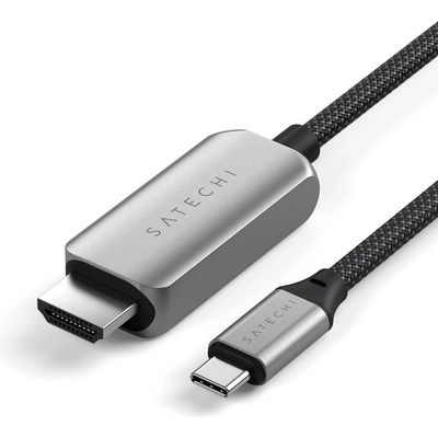 Satechi Кабел за свързване от USB-C към HDMI 8K (200 см) (черен) - Satechi USB-C to HDMI 2.1 8K Cable (ST-YH8KCM)