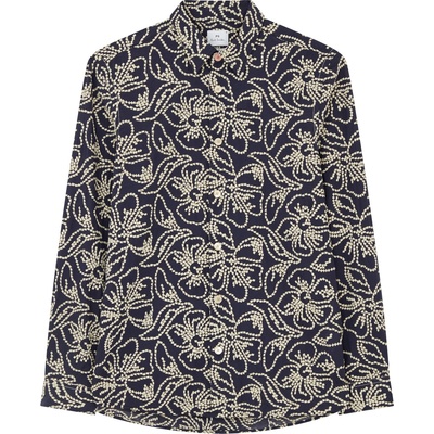 PS Paul Smith PS Flower LS Shirt Sn61 - Blue 49
