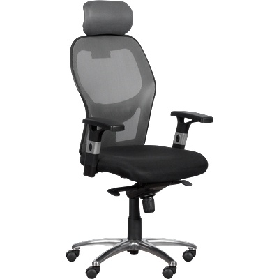 Ергономичен стол Carmen 7520 - черен - сив (3520244_1)