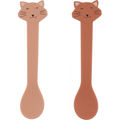 Trixie Detské silikónové lyžičky Mrs. Cat 2 ks