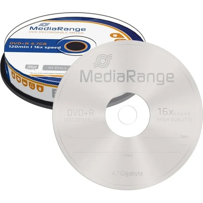 MediaRange Оптичен носител DVD+R, 4.7GB, MediaRange MR453, 16x, 10 бр (MR453)