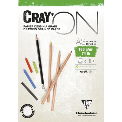 Clairefontaine skicár CRAY'ON 160 GSM 50 listov A3