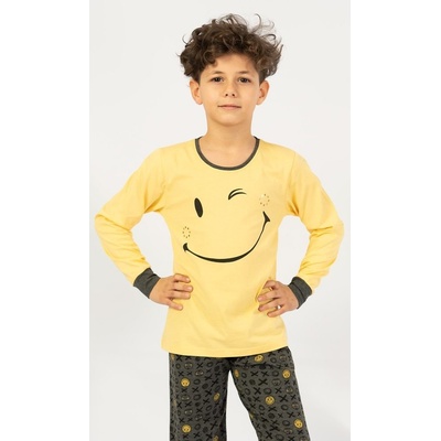 Vienetta Kids dětské pyžamo Patrik žlutá