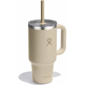 Image 1 of Hydro Flask 32 Oz Travel Tumbler Clear Lid Цвят: бежов