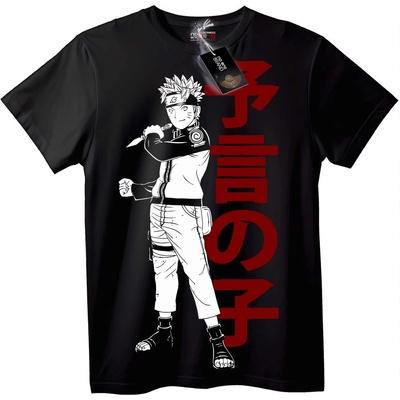 NOONEBRAND Тениска Naruto дете на пророчеството - M, Black