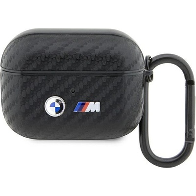 BMW AirPods Pro 2 gen cover Black Carbon Double Metal Logo BMAPWMPUCA2 – Hledejceny.cz