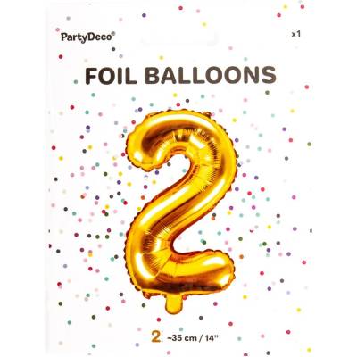 PARTY DECO BAL.FOL.,35cm,ZLATÁ,'2'