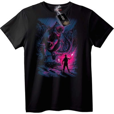 NOONEBRAND Тениска T-Rex Приключение в Джурасик парк - 7XL, Black