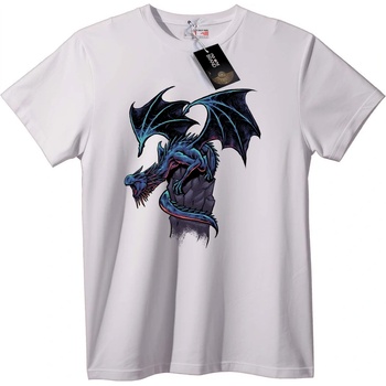 NOONEBRAND Тениска Син Дракон - 2XL, White