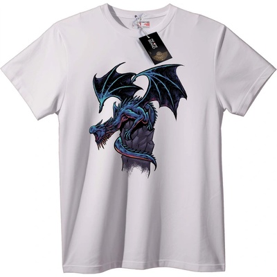 NOONEBRAND Тениска Син Дракон - 2XL, White