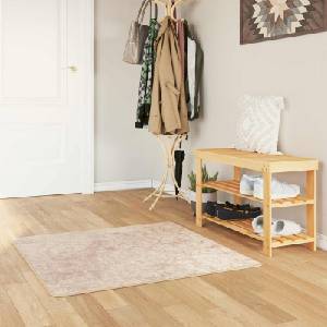 vidaXL Каса за килим MARSA Бежово 100 x 100 cm Полиестер и PVC (42023089)